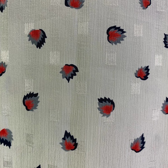 PANTHER Vintage Grey & Red Printed Button Down Blouse - Picture 10 of 13